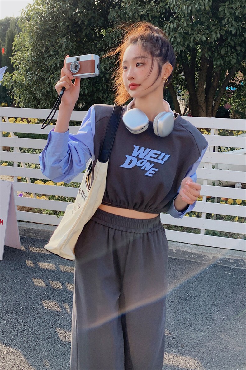 新款现货休闲拼接撞色两件套212A-601款-P125-控178,女装套装/套裙,浙宝212A