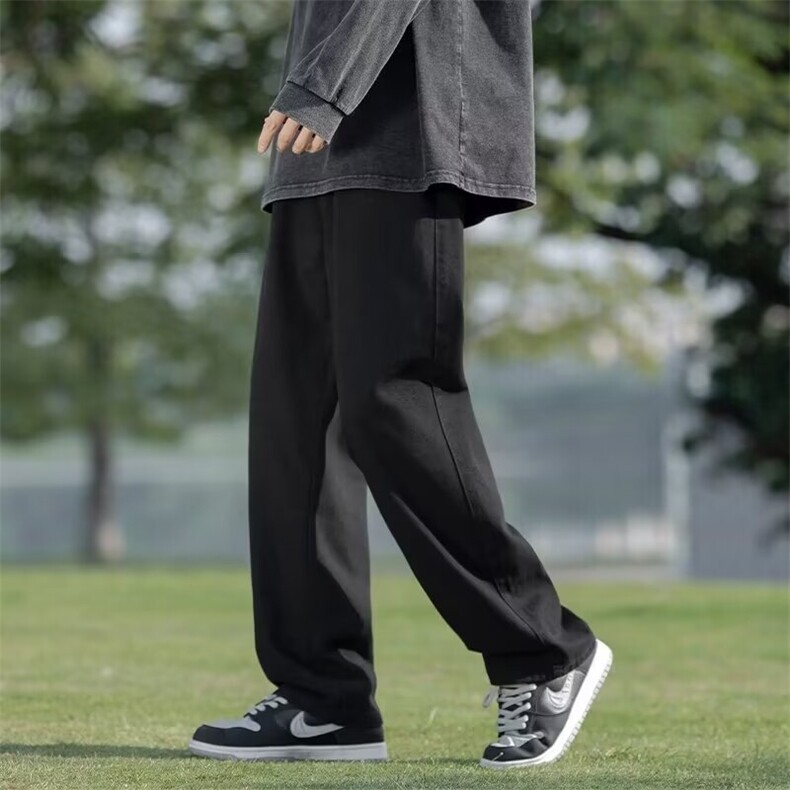 牛仔裤男夏季春秋宽松直筒显瘦裤百搭潮流学生原宿青春流行九分裤,男装牛仔裤,星座218-1（原230）