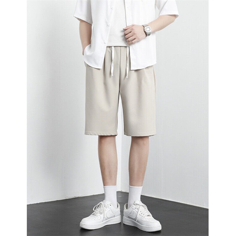 五分裤2025新款夏季男凉感透气运动休闲短裤宽松直筒裤子K60，男装西裤，星座1116A-2（原606A-1）