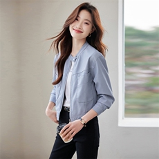2025早春秋季新款小个子外套皮夹克女装短款衣服时尚休闲上衣开衫，女装皮衣，潮流依族