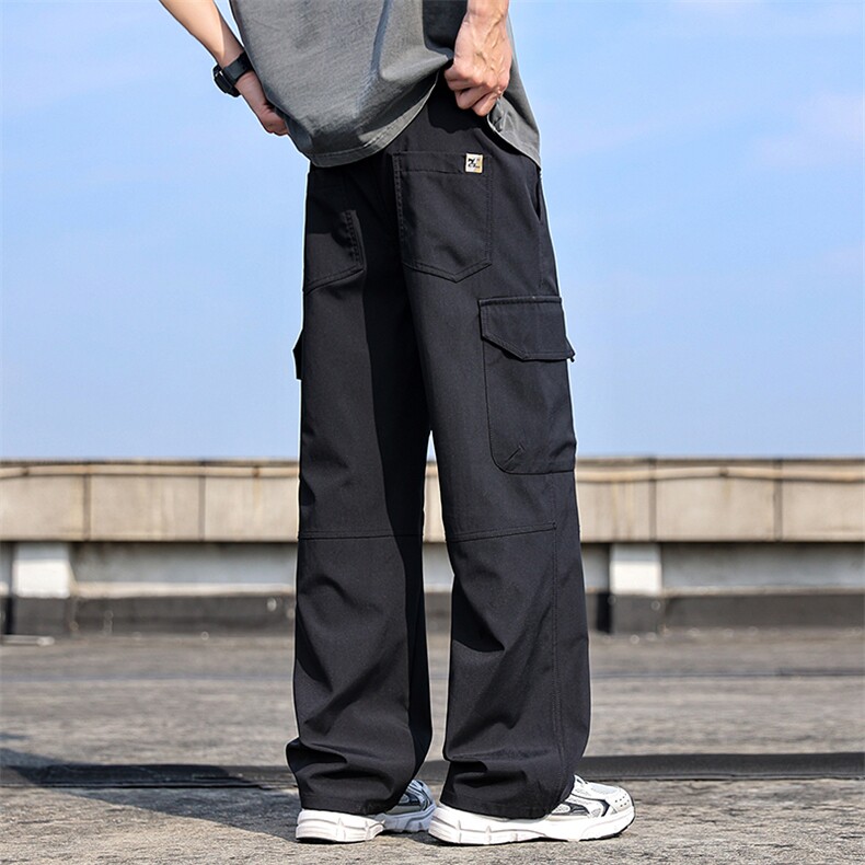 工装裤子男士新款潮宽松休闲透气青少年直筒伞兵冲锋裤Z9810-P50,男装工装外套,星座509