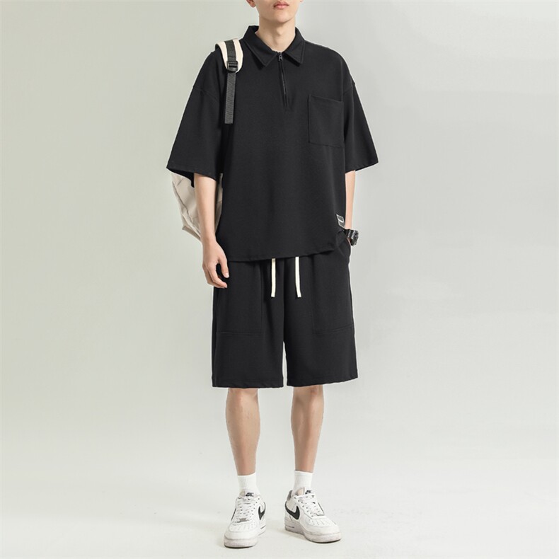 夏季潮流百搭套装冰丝顺滑超薄百搭休闲速干裤TZ60-特批75,男装休闲套装,星座718