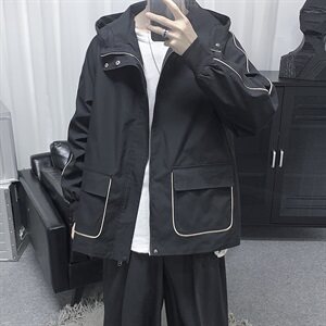 21年 春季 新款连帽夹克男外套韩版潮流男装个性夜光 JK2016 P88图片