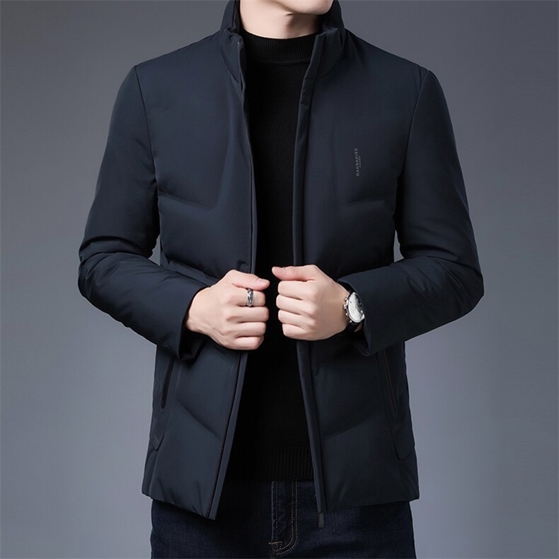 秋冬羽绒服男士立领羽绒服拉链中年保暖羽绒外套KCN20859-5-P225图片