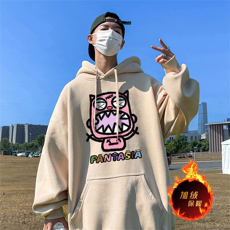 500克重磅秋冬美式加绒加厚卫衣外套 DL1539常规特P35绒特P40图片