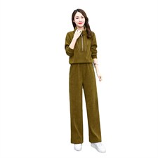 休闲套装女秋装2025年新款春装宽松显瘦洋气减龄女装两件套潮，女装套装/套裙，妙形