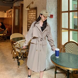 现货 数据好主推 高品质 加厚气质大牌风衣8218-6868-P130控188,女装风衣,卡莱