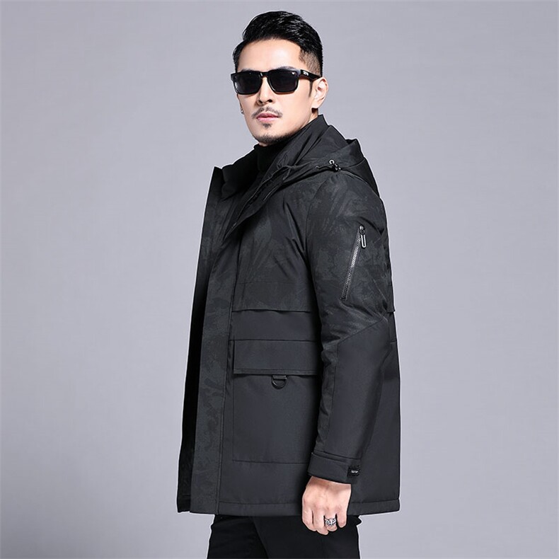 B2156钱塘2020-3冬季继续90白鸭绒连帽羽绒服男装羽绒服P245,男装羽绒服,钱塘207-3