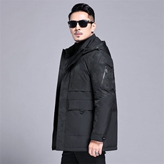 B2156钱塘2020-3冬季继续90白鸭绒连帽羽绒服男装羽绒服P245，男装羽绒服，钱塘207-3