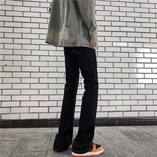 高街牛仔裤男韩版潮流痞帅修身2024冬季新款ins直筒裤RK1200-P51，男装牛仔裤，星座412-3
