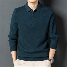 2023冬款纯色毛衣男中年翻领打底针织衫潮流保暖上衣YYS8290-P230，男装针织衫/毛衣，电商B212（原钱塘6029）
