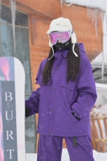 新款防风防水单板双板加棉加厚连帽滑雪服外套男女HF58-P160控268，女装短外套，电商A001