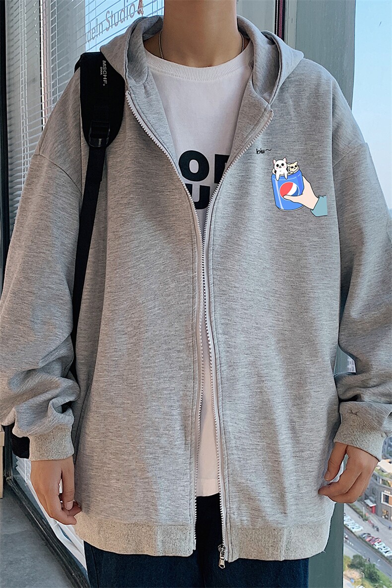 KS21262-P38连帽开衫卫衣男运动外套大码班服,男装卫衣,电商A040