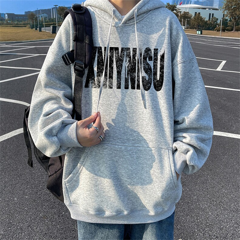 抖音得物供货可提供视频春装重磅美式宽松连帽卫衣DL2437,男装卫衣,电商A486-1