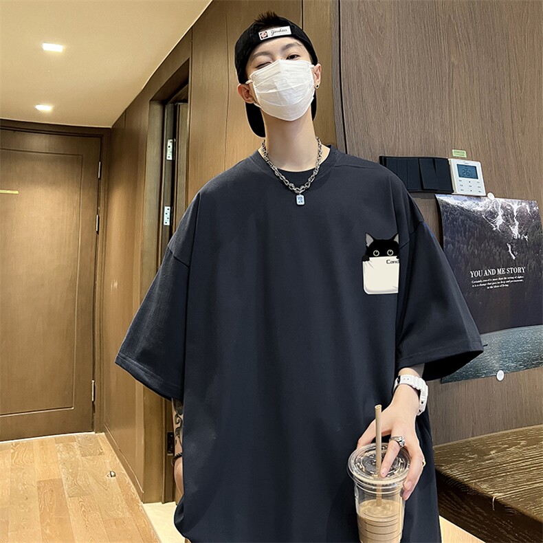量大优可提供视频2024夏季新美式短袖T恤D223A-T24125-P18,男装T恤,电商019-1