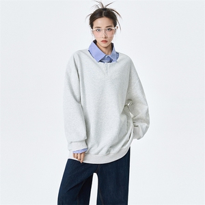 秋季现货假俩件宽松衬衫领套头卫衣男DSA157B-W6712-特P43图片