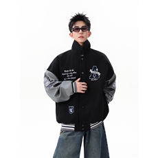 重磅毛巾绣撞色翻领夹克棒球服WT2558-P90-控158，男装夹克，星座609