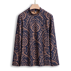 大量现货加绒加厚高领印花打底衫2024冬装新款韩版显瘦气质长袖女，女装大码女装，奕阳依阁