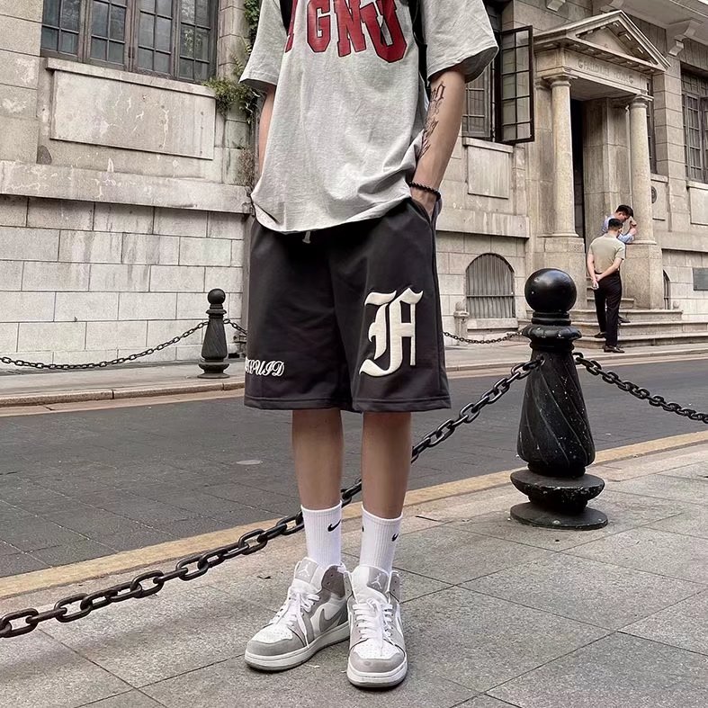 夏季美式复古篮球短裤男潮运动裤休闲五分裤AD57P28,男装休闲裤,星座1116-2