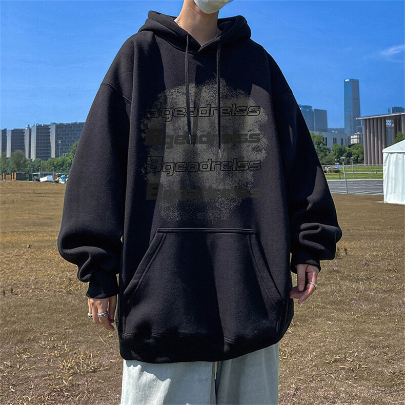 抖音得物供货可提供视频春装重磅美式宽松连帽卫衣DL2438,男装卫衣,电商A486-1
