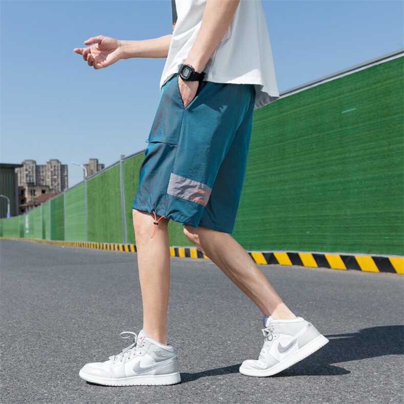 夏季韩版潮流亮面宽松工装短裤五分裤情侣短裤男A305-KX2060-P25,男装休闲裤,电商B306