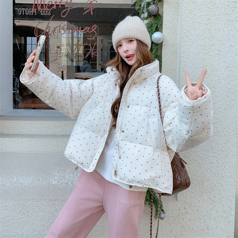 大货已出 波点50羽绒服2C090-9032-P235-K358图片