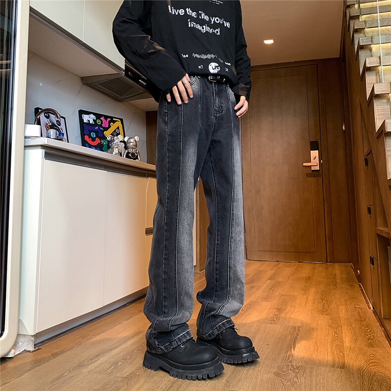 C315-G095秋冬高质量新图加色拼接牛仔裤(P65X88)公寓1,男装牛仔裤,电商C315