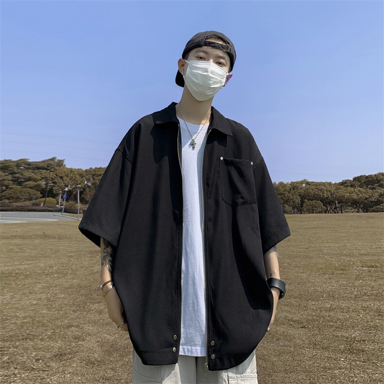 高街衬衫男韩版潮流帅气个性2023夏季新款ins宽松外套CY390-P31,男装衬衫,星座412-3