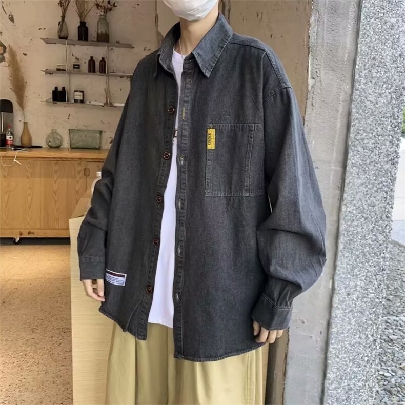 男秋季新款长袖衬衫牛仔衬衫外套X317P50,男装衬衫,星座1116-2