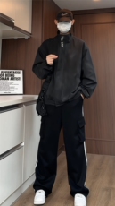 JK211/P65春装新款个性刺绣立领扎染设计潮牌夹克男美式外套，男装夹克，电商基地A050