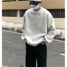 抖音得物高品质二开支持退换26春装美式男宽松曼巴纯色圆领卫衣，男装卫衣，电商A443