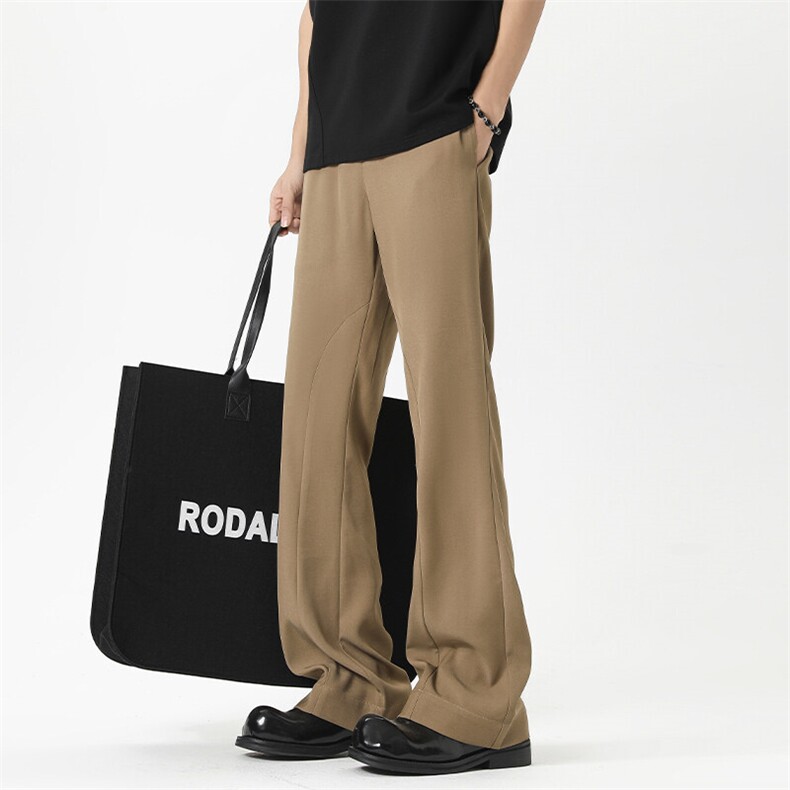 2026春季新款无影墙大码高街微喇西裤M-5XHK24127-特P30，男装西裤，电商A022