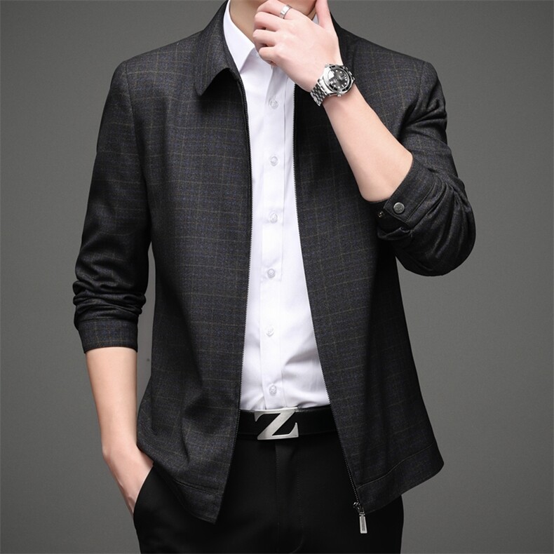 BH2122钱塘2020-2中老年男士翻领商务休闲夹克外套量大价优P145,男装夹克,钱塘207-2