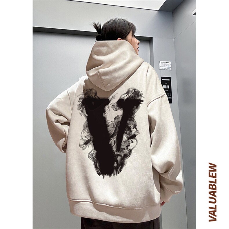 ！麂皮绒连帽卫衣直播品质重磅400克烟雾v印花JL132-P45控78,男装卫衣,星座508（原C305）