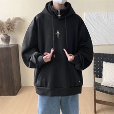 复合牛奶丝假两件加厚连帽卫衣半拉链外套CP42-特P:40控价:88，男装卫衣，电商B371