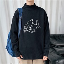 M18041-P45加绒款-P65半高领毛衣男士大码针织衫男毛线衣男,男装针织衫/毛衣,电商A040