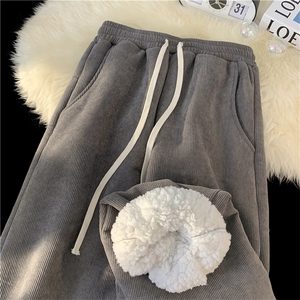 加厚棉花绒长裤男休闲裤KD618-P65图片