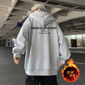 抖音得物高品质360G重磅阔版宽松光版纯色连帽卫衣外套KS161特P45图片