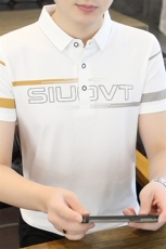 25022-P35春季休闲时尚T恤男短袖打底衫商务休闲修身短袖POLO衫，男装T恤，电商D310B-1