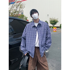 秋季新款格子衬衫男宽松休闲百搭高级感上衣C2269-特价36，男装衬衫，电商A007