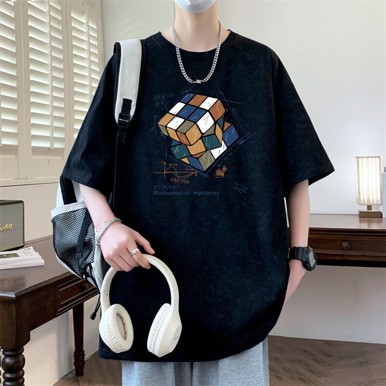 ！2026夏季新款男士小碎花印花短袖T恤情侣半袖T2565特P25,男装T恤,电商B220