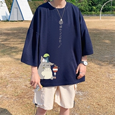 Q11152-P30春夏季七分袖t恤男大码五分袖男短袖中袖，男装T恤，电商A040