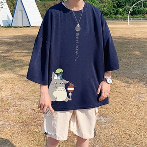 Q11152-P30 春夏季七分袖t恤男大码五分袖男短袖中袖图片