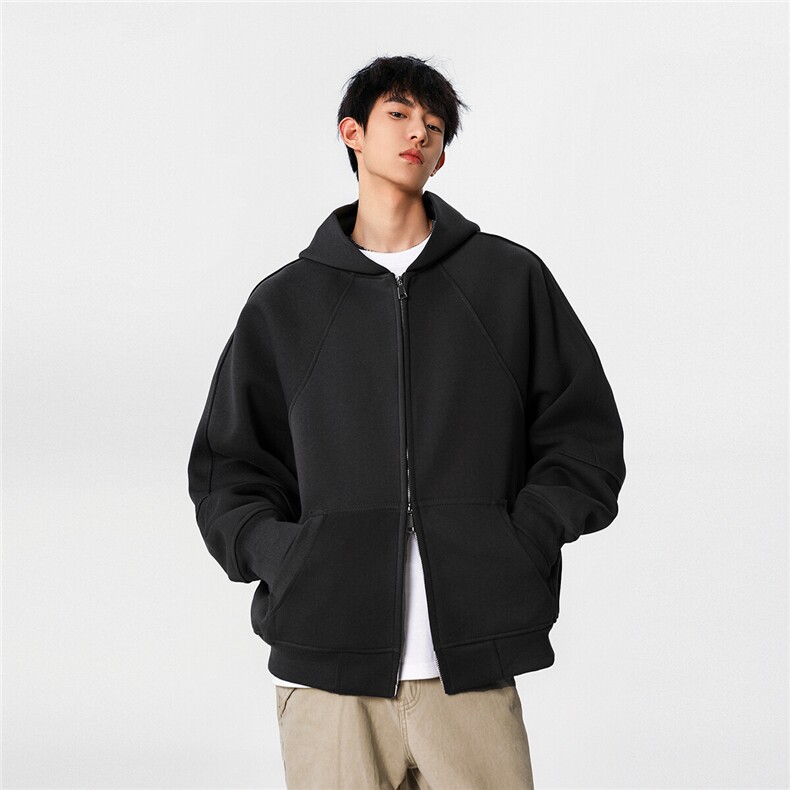 25春装无影墙现货460g重磅高版本短宽多结构开衫卫衣TTTB09-P85，男装卫衣，星座1315