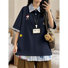 H1058-p35POLO领情侣体恤刺绣卡通短袖，男装T恤，星座617A-2