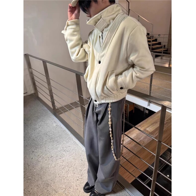 假两件双门禁可切换领正肩夹克男女款宽松cleanfit高质感春季外套,男装夹克,星座506A