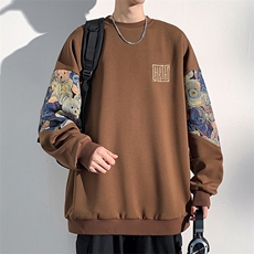 2024春季新款光影墙大码320克华棉刺绣卫衣M-5XHW23675-特P35，男装卫衣，电商A022