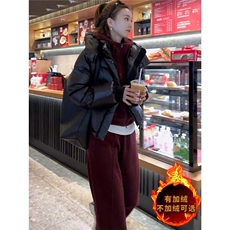 韩系气质简洁运动套装女秋冬新款拉链开衫连帽卫衣直筒裤两件套潮，女装套装/套裙，江南