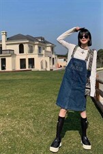 新款洋气欧韩风休闲背带裙，其它，L·H·X