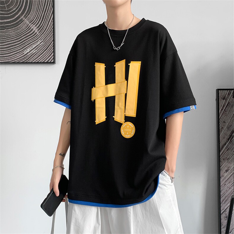 夏季新款男士短袖T恤港风时尚舒适百搭青春帅气潮牌TC3129-P30,男装T恤,星座717